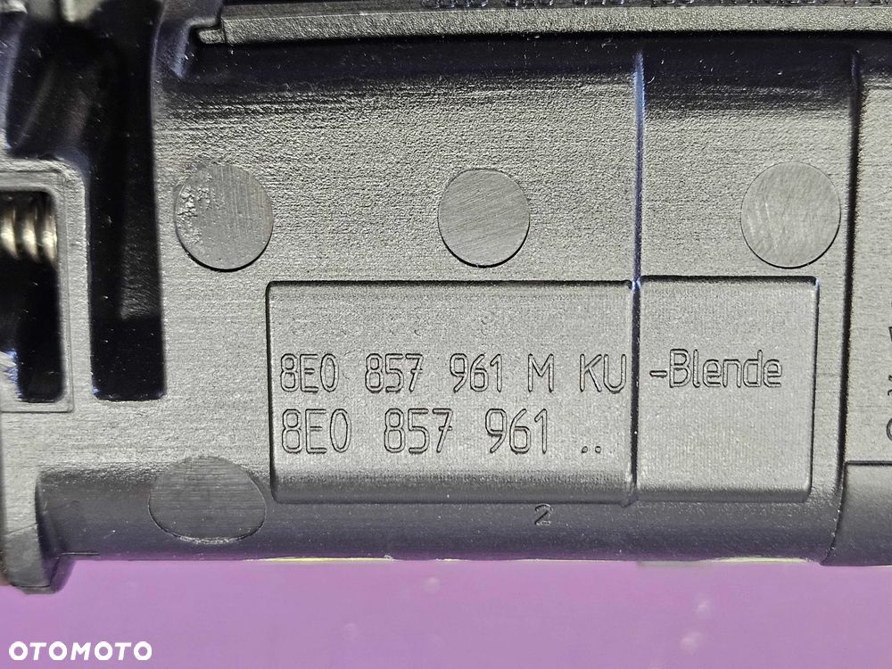 Popielniczka Tył Tylna 8E0857961 M 8E0858433 Klapka Wkład Srebrna Rybia Łuska Carbon Audi A4 B6 B7 - 28