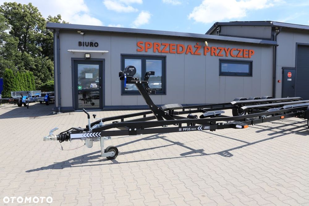 Lorries Przyczepa Podłodziowa PP35-9825 w Kolorze Czarnym Do Łodzi Max 9.8 M DMC 3500 kg Tylne Lampy LED - 2