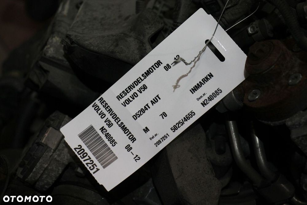 VOLVO V50 S40 C30 C70 SILNIK 2.0 D3 / D4 D5204T, D5204T5 - 6