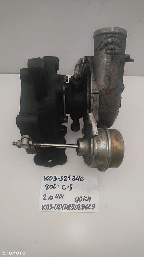 TURBINA 2.0 HDI 90KM 107KM 109KM 206 C5 K03-321246 K03-024DE5029629 - 4