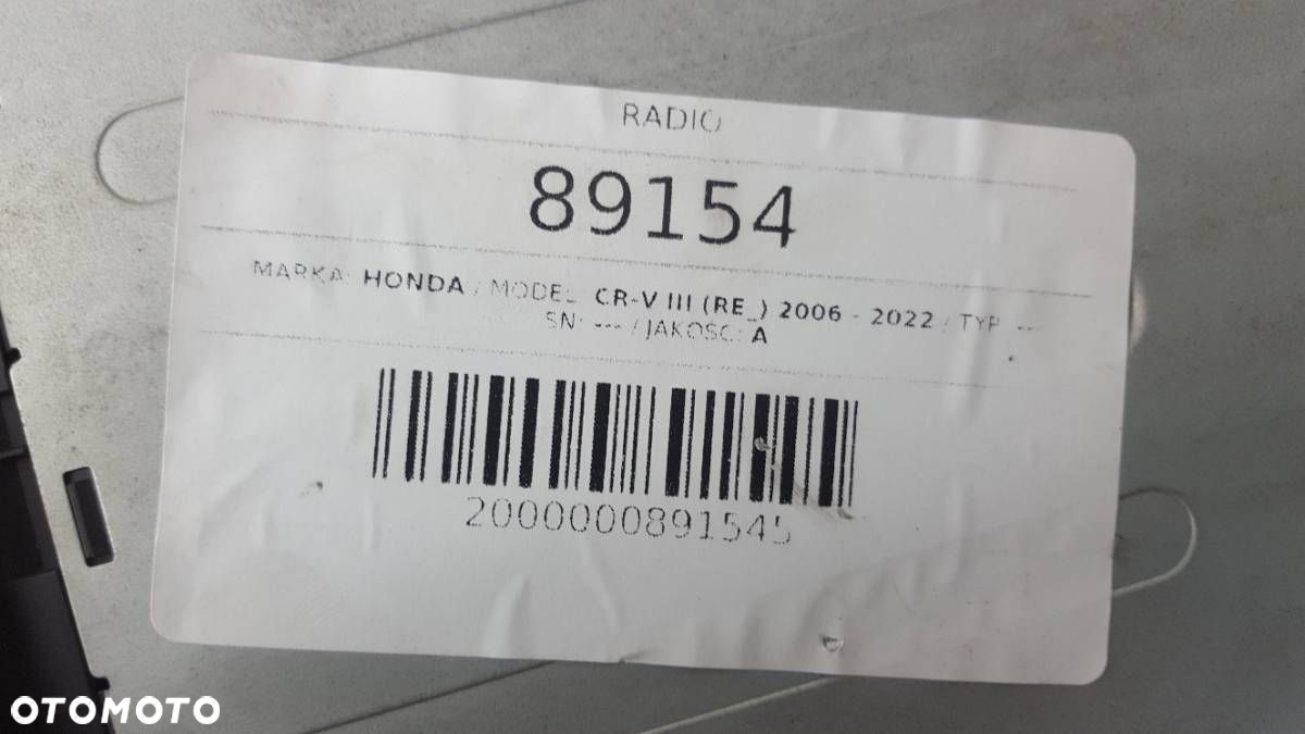 RADIO FABRYCZNE HONDA CRV III 3 EU 39540-SWA - 2