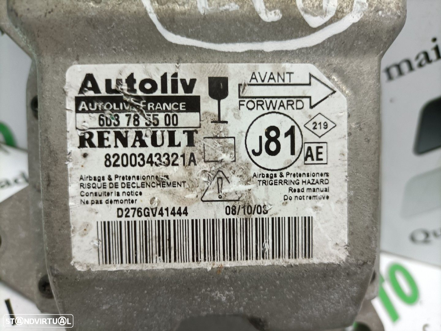 Centralina Airbags Renault Espace Iv (Jk0/1_) - 2