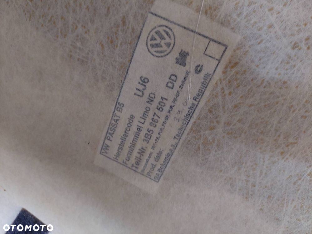 PODSUFITKA VOLKSWAGEN PASSAT B5 FL SEDAN 3B5867501 - 7