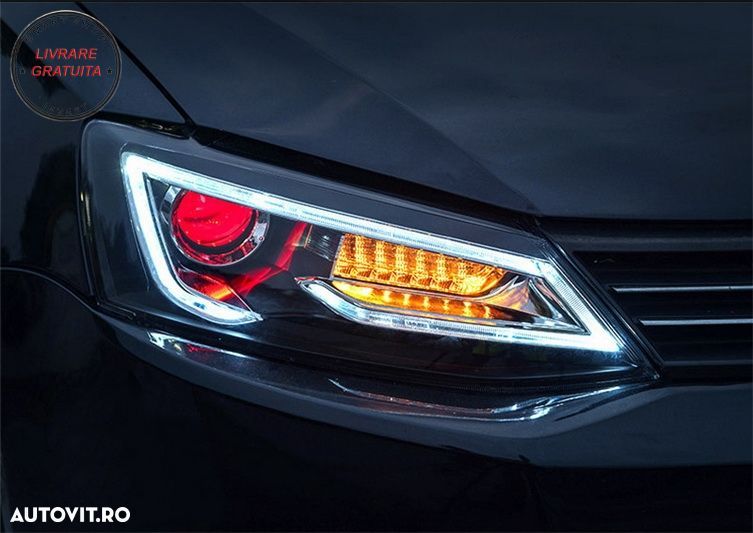 Faruri LED DRL VW Jetta Mk6 VI Non GLI (2011-2017) Semnal Dinamic Secvential Demon- livrare gratuita - 16