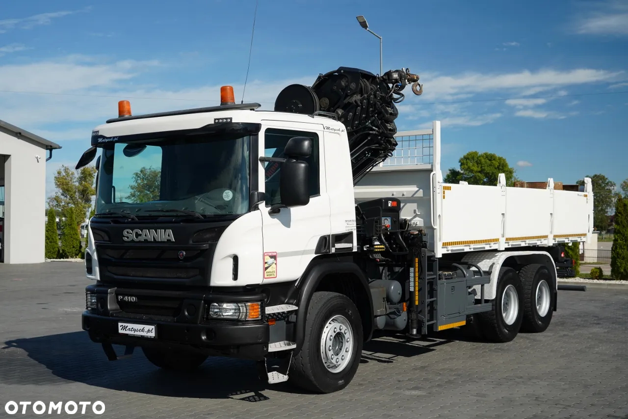 Scania P 410 / 6x4 / WYWROTKA - 6 M + HDS HIAB XS 211 / STEROWANIE RADIOWE / EURO 6 / ROTATOR / CHWYTAK - 10