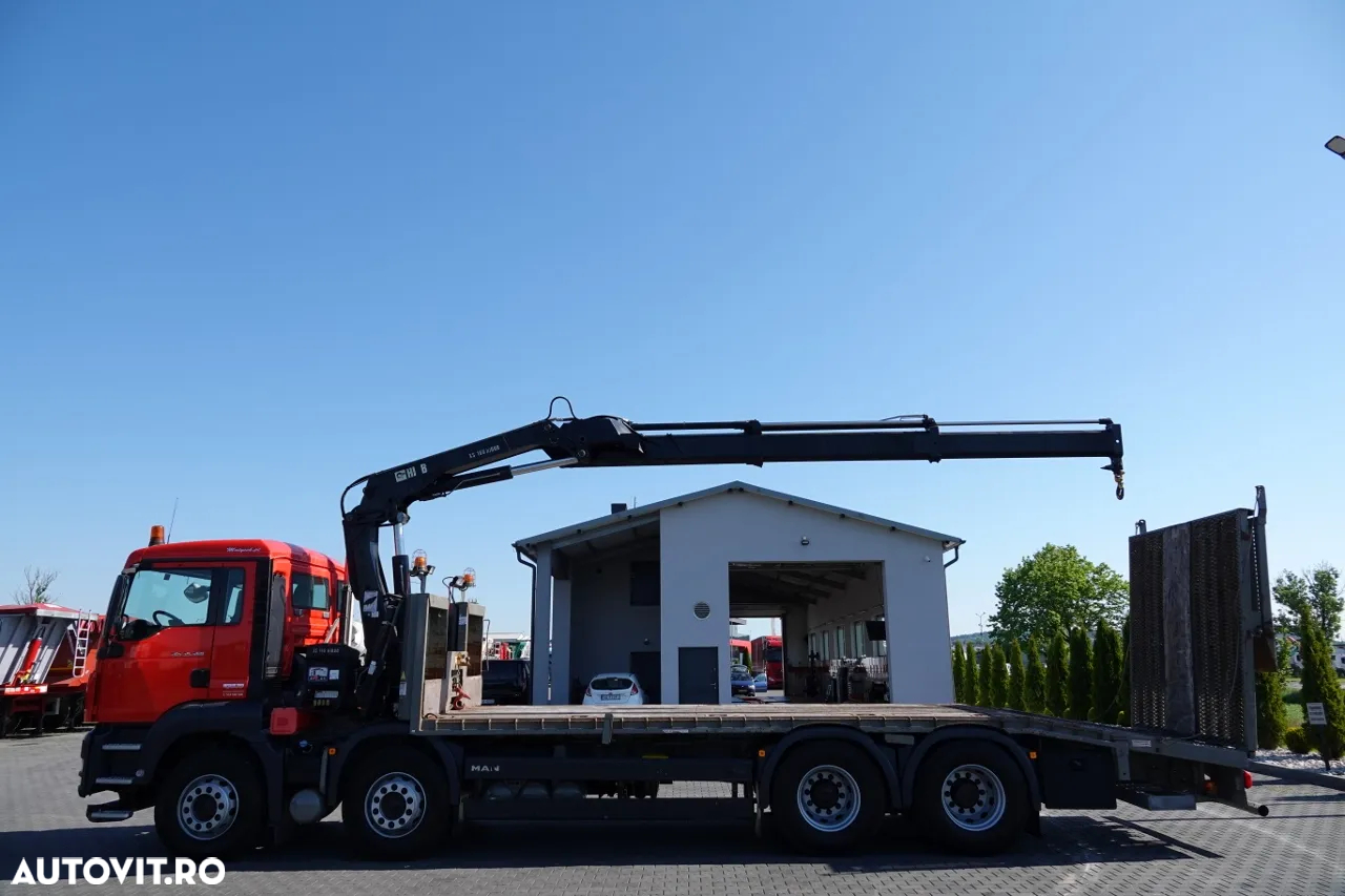 MAN TGS 35.360 / 8x2-4 / REMORCARE + HDS HIAB 166 E-2 / AXIE LIFTATOR / 4 AXI / GAMA HIDRAULICA / TROLIU / ASISTENTA RUTIERA / EURO 5 EEV - 2