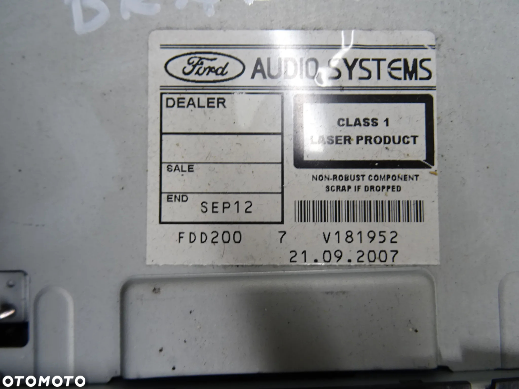 FORD FOCUS MK2 HB 5D 04-07 1.8 TDCI RADIO RADIOOTWARZACZ BRAK KODU 7M5T-18C815-BA - 7