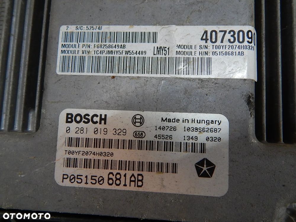 Zestaw startowy moduł sterownik skrzynka stacyjka licznik  2.0 CRD Multijet Jeep Cherokee KL V 13-18 Łuków części - 7