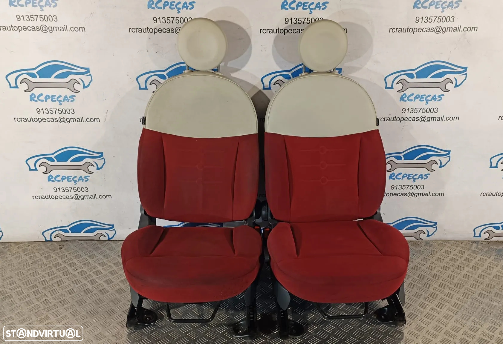 BANCOS FIAT 500 312 TECIDO QUARTELAS - 3