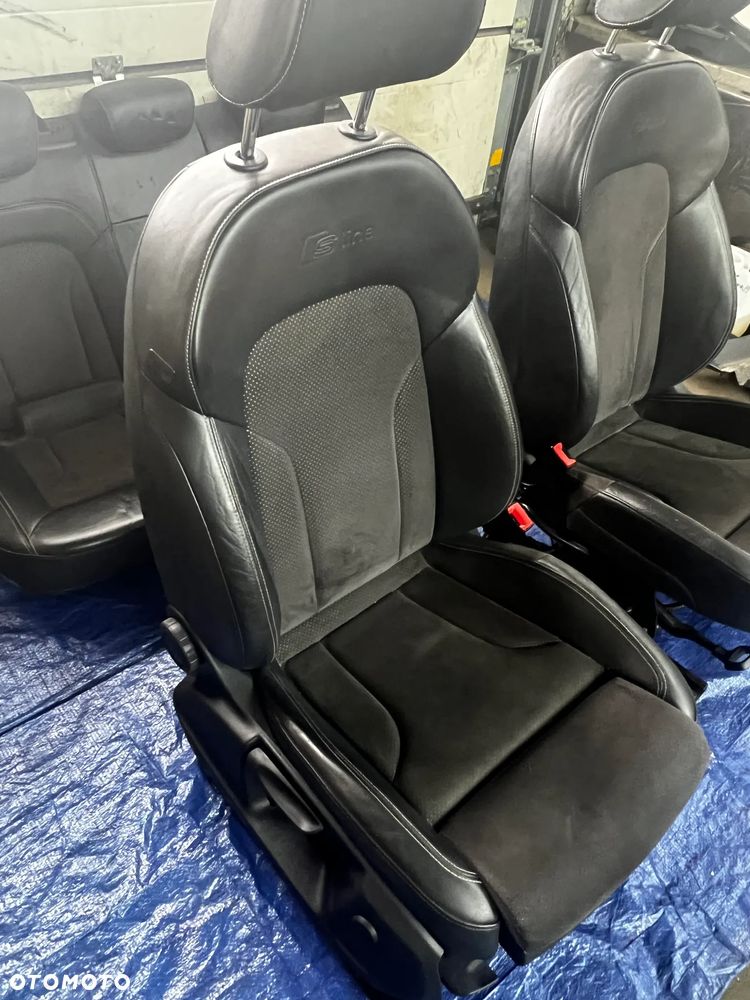 FOTELE AUDI Q3 8U S LINE  SKÓRA+ ALKANTARA ŁADNE - 3