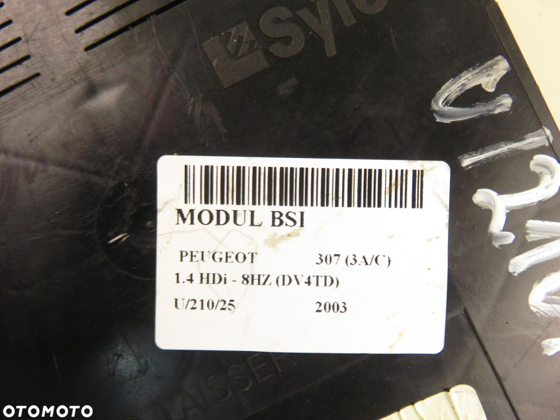 BSI PEUGEOT 307 1.4 HDi  9636760580F 9644098380 - 11