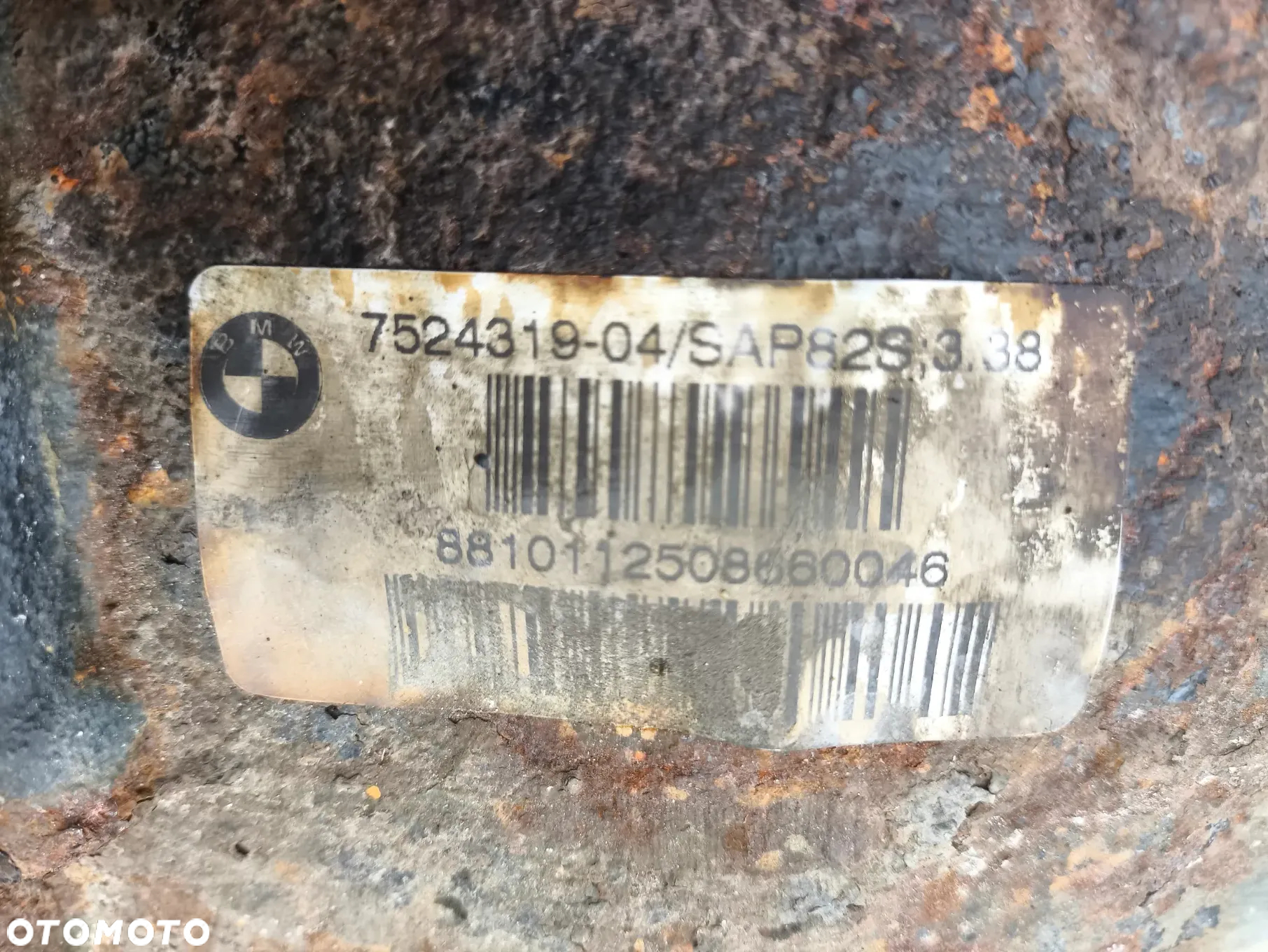 DYFERENCJAŁ DYFER MOST TYLNY BMW E87 E90 7524319 3.38 SZUMI - 2