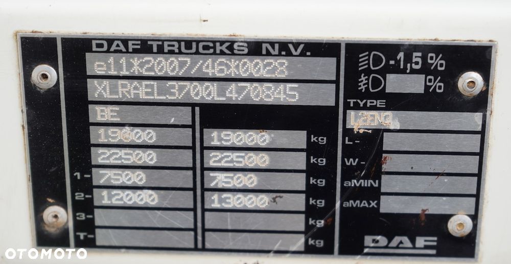 DAF LF / 320 / E 6 / ACC / WYWROTKA / MANUAL / ŁAD. 9790 KG / 21 TYS. KM - 11
