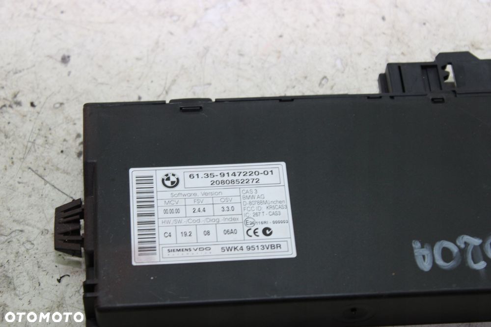 MODUŁ STEROWNIK CAS BMW 1 E87 E81 e90 e91 9147220 komfortu - 2