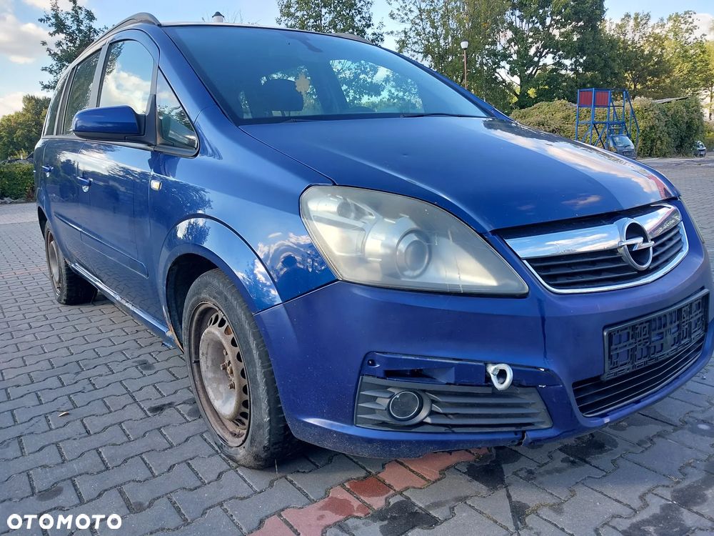 Przód kompletny Opel Zafira B kolor niebieski Z21B maska zderzak pas przedni atrapa grill chłodnica lampa lewa prawa xenon wzmocnienie czołowe obudowa KOMPLET - 3