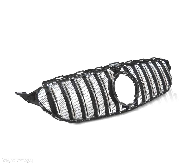 GRELHA PARA MERCEDES W205 18- LOOK AMG GTR PRETO CROMO - 5