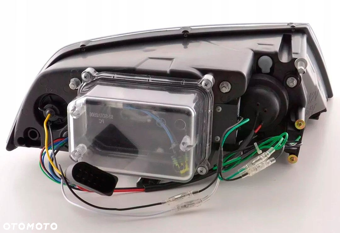 Reflektor Lampa kpl Diody Soczewka Black Czarne Skoda Octavia II 2 1z 2004- - 7