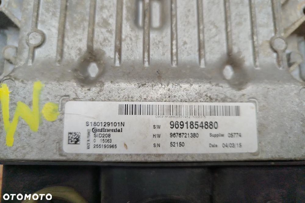 Zestaw startowy, komplet do odpalenia auta, komputer Continental SID208 sterownik silnika 2.2 HDI Euro5 130KM do Fiat Ducato III Peugeot Boxer II Citroen Jumper II 2011-2015r, w komplecie: sterownik silnika S180129101N / 9691854880 / 9676721380, stacyjka, kluczyk, moduł komfortu, immobilizer , licznik - 3