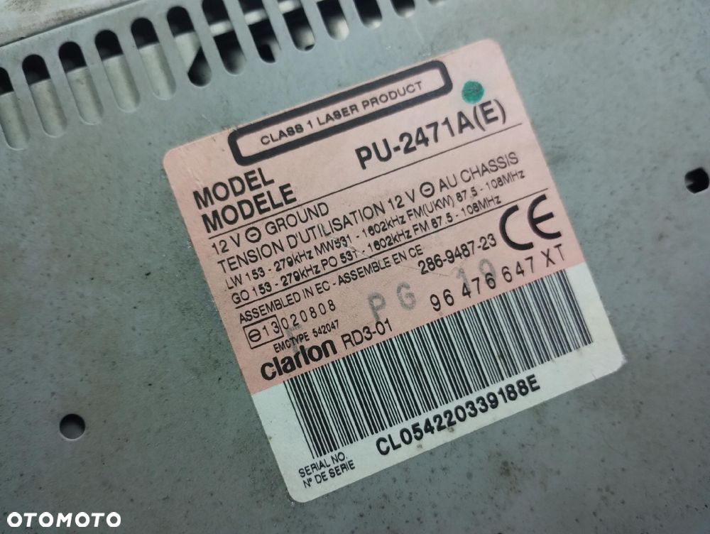 Citroen C3 Radio Cd Fabryczne 96476647Xt - 4