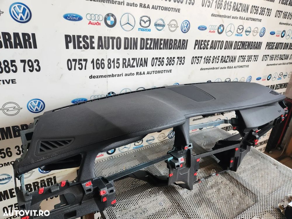 Plansa Bord Kit Airbag Din Piele Bmw Seria 7 Bmw F01 F02 F03 F04 Volan Stanga Plansa Bord Bmw F01 F - 5