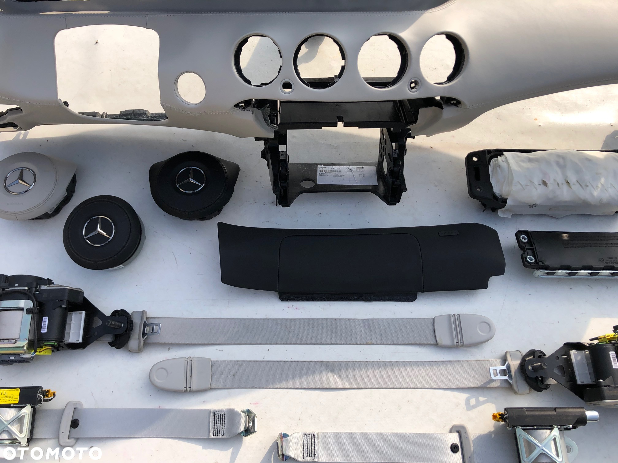 MERCEDES S W217 W222 DESKA KONSOLA KOKPIT PULPIT PÓŁKA PARAPET PODUSZKI AIRBAG PASY PAS KURTYNA FOTELA FOTEL  Raz2 - 5