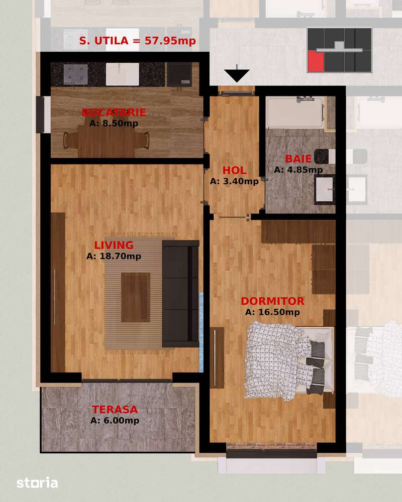 Apartament 2 camere la doar 1,5 km de Buc, TVA inclus. 1 — fotografia 3