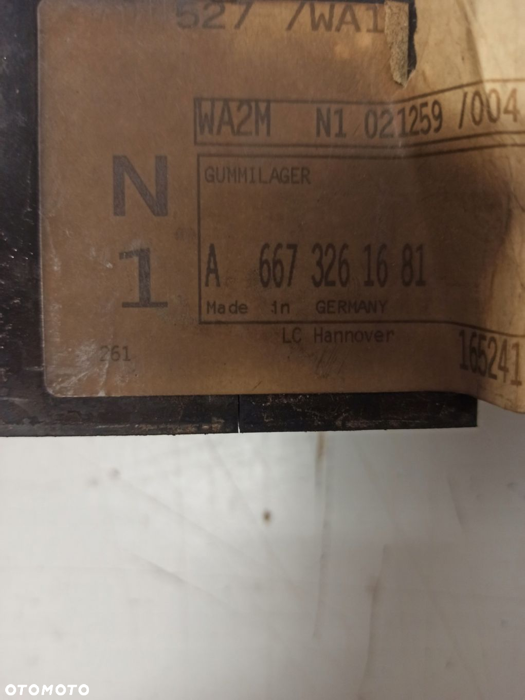 GUMA STABILIZATORA TYŁ MERCEDES VARIO T2 A6673261681ASO ORG 2 SZT KPL - 2