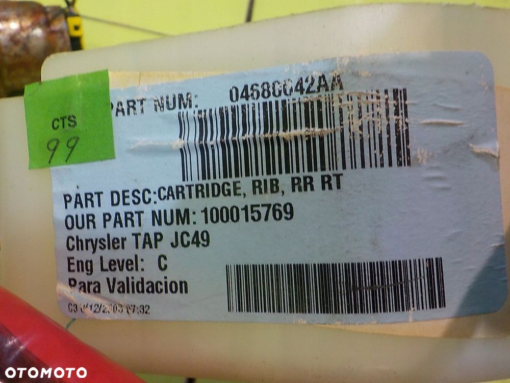 DODGE JOURNEY 2.0 CRD 09r 5D kurtyna powietrzna prawa 04680642AA - 12