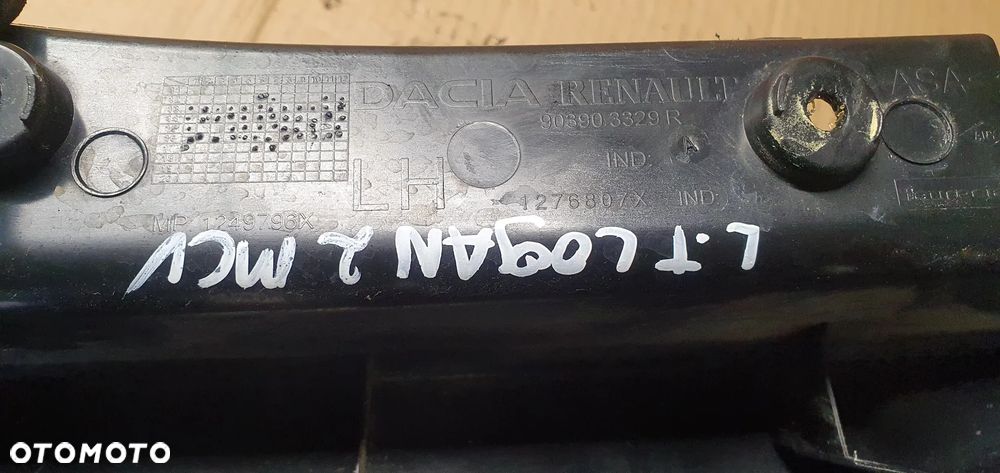 Osłona zaślepka lampy lewy tył Dacia Logan II 903903329R - 9