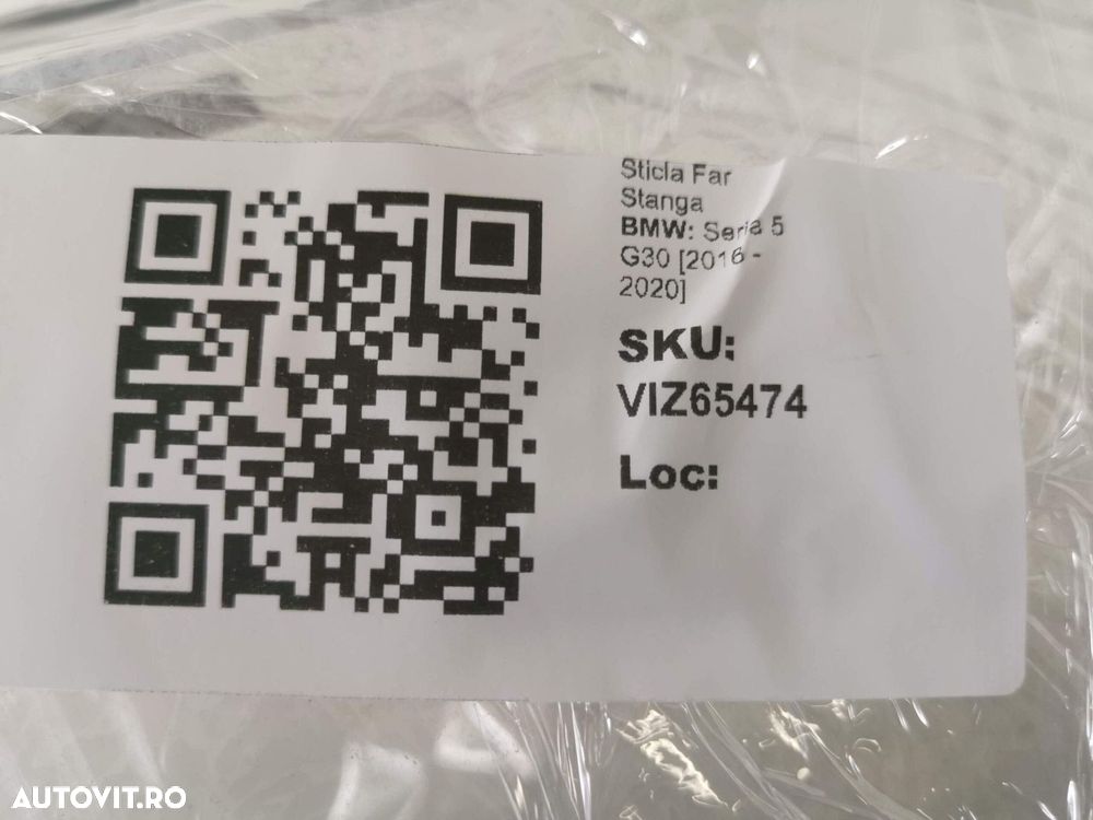 Sticla Far Stanga BMW Seria 5 G30 2016 2017 2018 2019 2020 In Stare Bu - 8