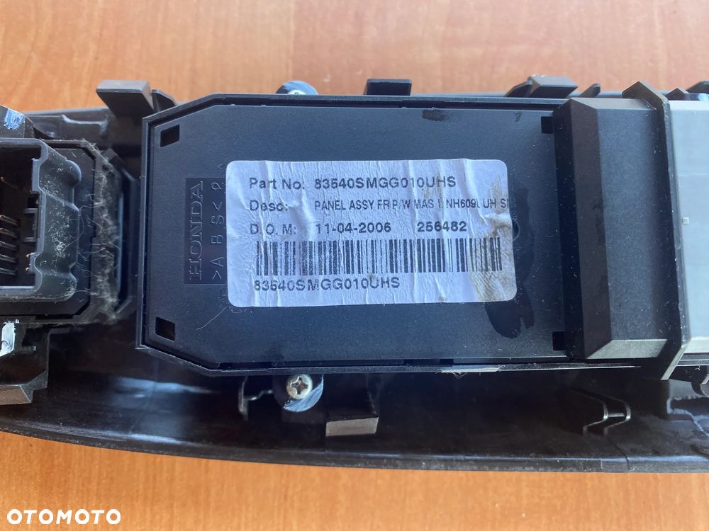 PANEL STEROWANIA SZYB PRZEŁĄCZNIKI HONDA CIVIC VIII UFO 35750SMG - 6