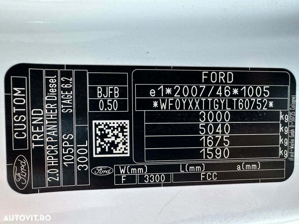 Ford Transit Custom DCIV 320 2.0 EcoBlue 105 CP L2H1 Trend - 28