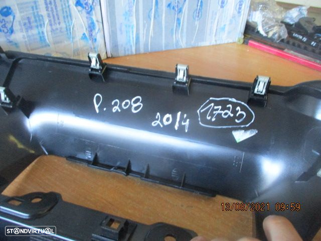 Grelha Friso 9673830077TR PEUGEOT 208 2014 CENTRAL - 2