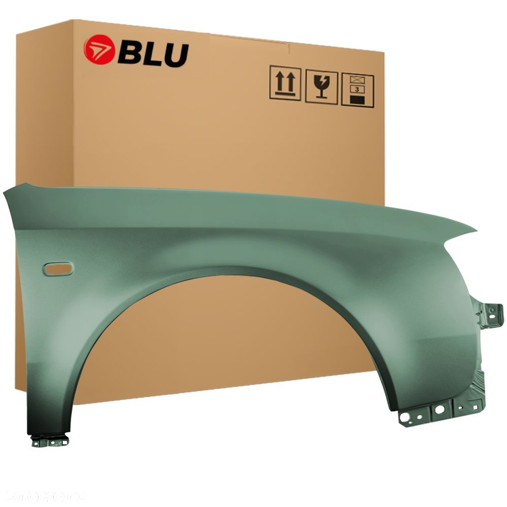 BLU Błotnik AUDI A6 C5 LZ6J prawy zielony 01-05 przód lift ZedernGrün - 1