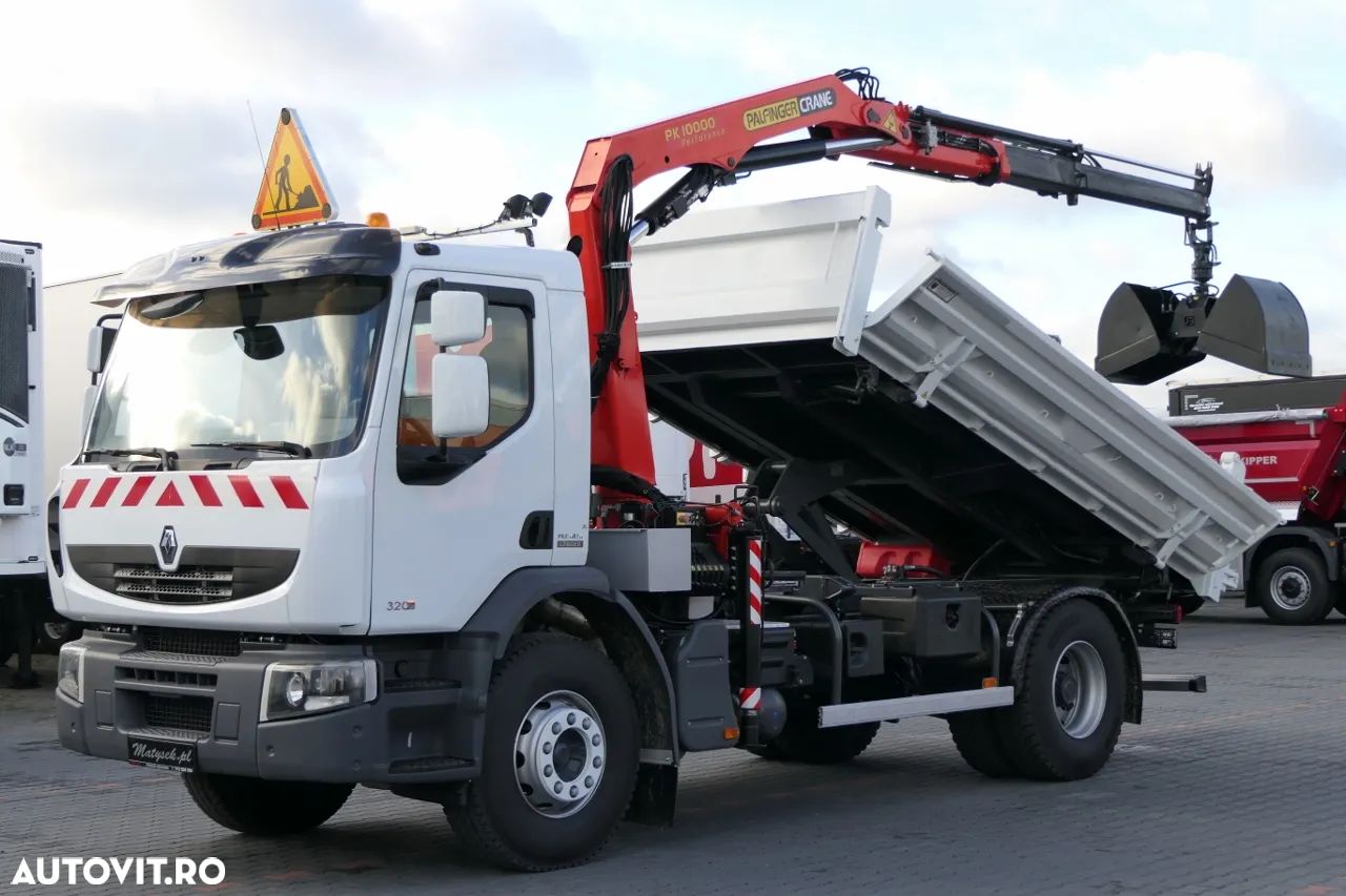 Renault PREMIUM 19T - 320 DXI / Basculant + HDS / Hydroboard / 3-SIDED KIPPER - 4.25M / EURO 5 - 1