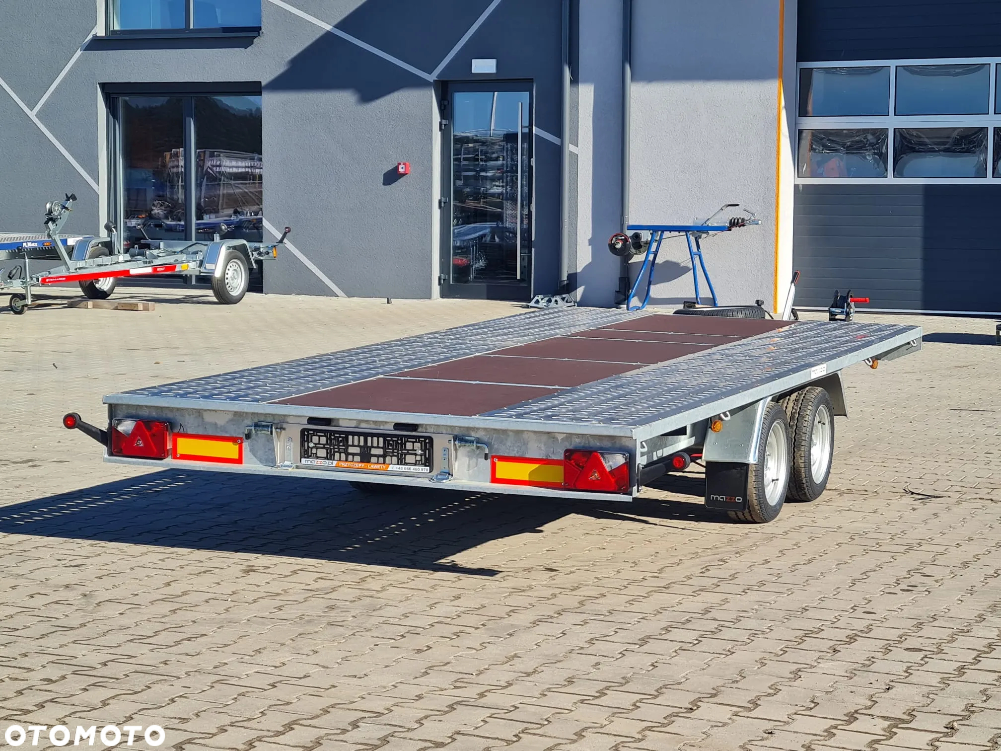 Niewiadów Laweta 450x210cm DMC 2700kg AMORTYZATORY KOŁO ZAPASOWE WCIĄGARKA  wypełnienie z wodoodpornej sklejki - 5