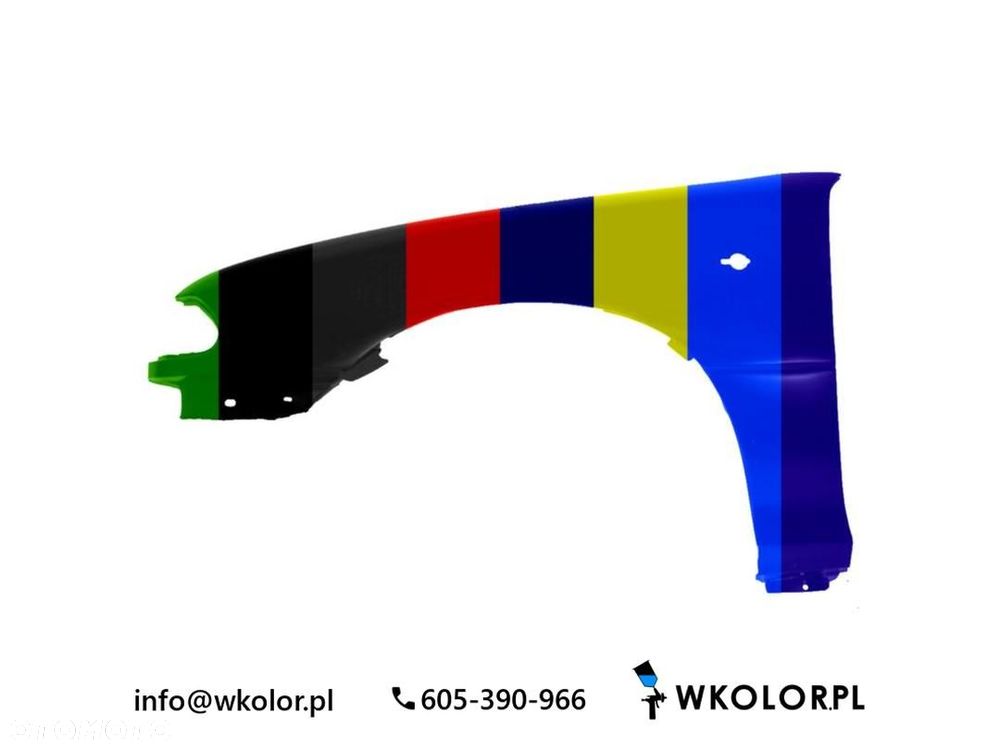 NOWY BŁOTNIK OPEL ASTRA F 1998-2005 LAKIEROWANY W KOLOR - 1