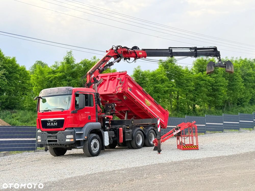 MAN * TGS 26.360 MAN * HDS Kran ATLAS 240.02 * Napęd 6X6 * Kiper Wywrotka Meiller * Kosz Łyżka * Energetyka * - 18