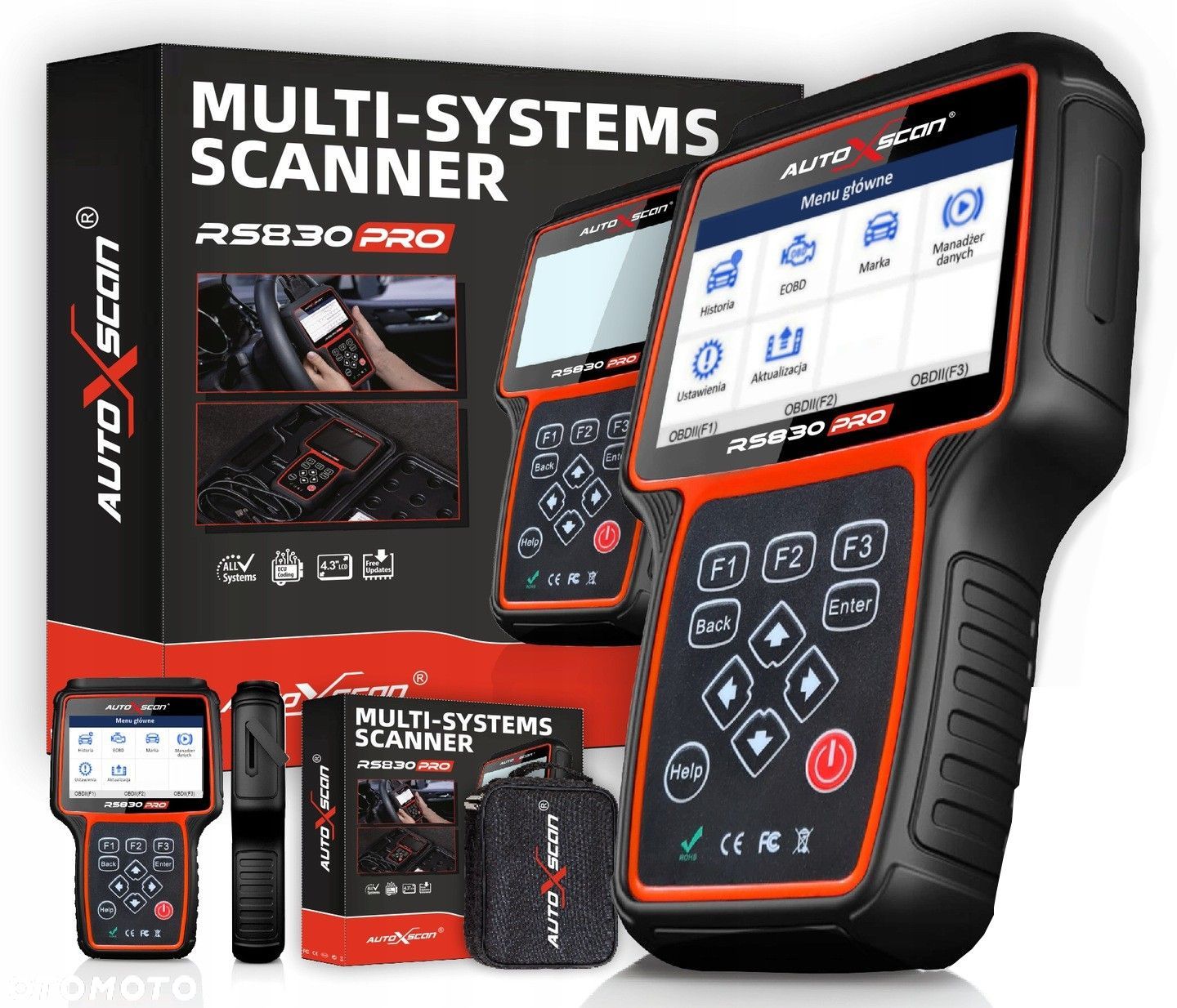 TESTER DIAGNOSTYCZNY UNIWERSALNY DO SAMOCHODÓW AutoXscan RS830 PRO 1 marka - 1
