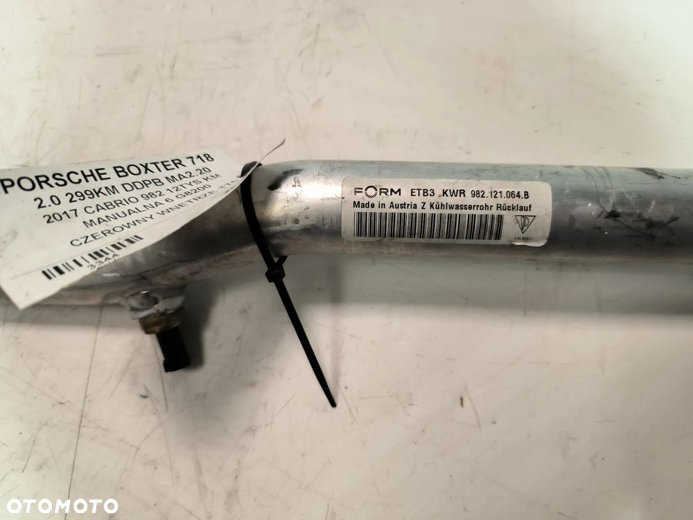 Przewód Wąż chłodnicy 982121064BB Porsche Boxtser 718  2017r. - 3