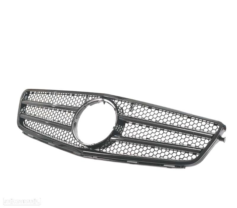 GRELHA FRONTAL MERCEDES W204 07-11 LOOK AMG PRETO BRILHANTE - 2