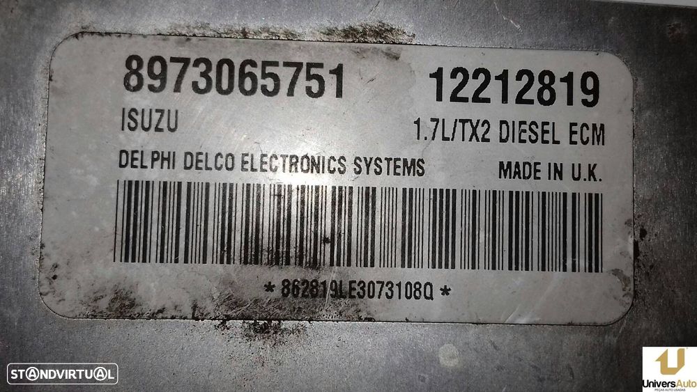 CENTRALINA MOTOR UCE OPEL ASTRA G FASTBACK 2003 -8973065751 - 3