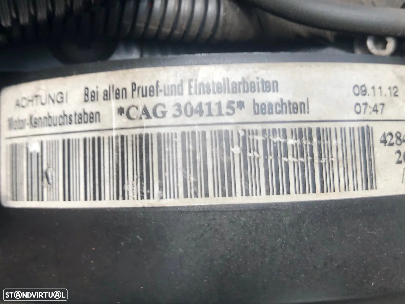 Motor AUDI A4 (B8)  2.0 Tdi de 2012 Ref. CAG NO20345 - 9
