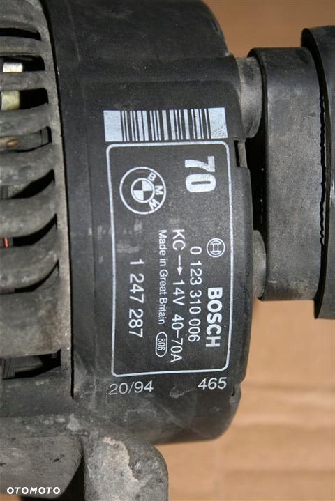 ALTERNATOR BMW E36 1,6 8V 0123310006 - 2