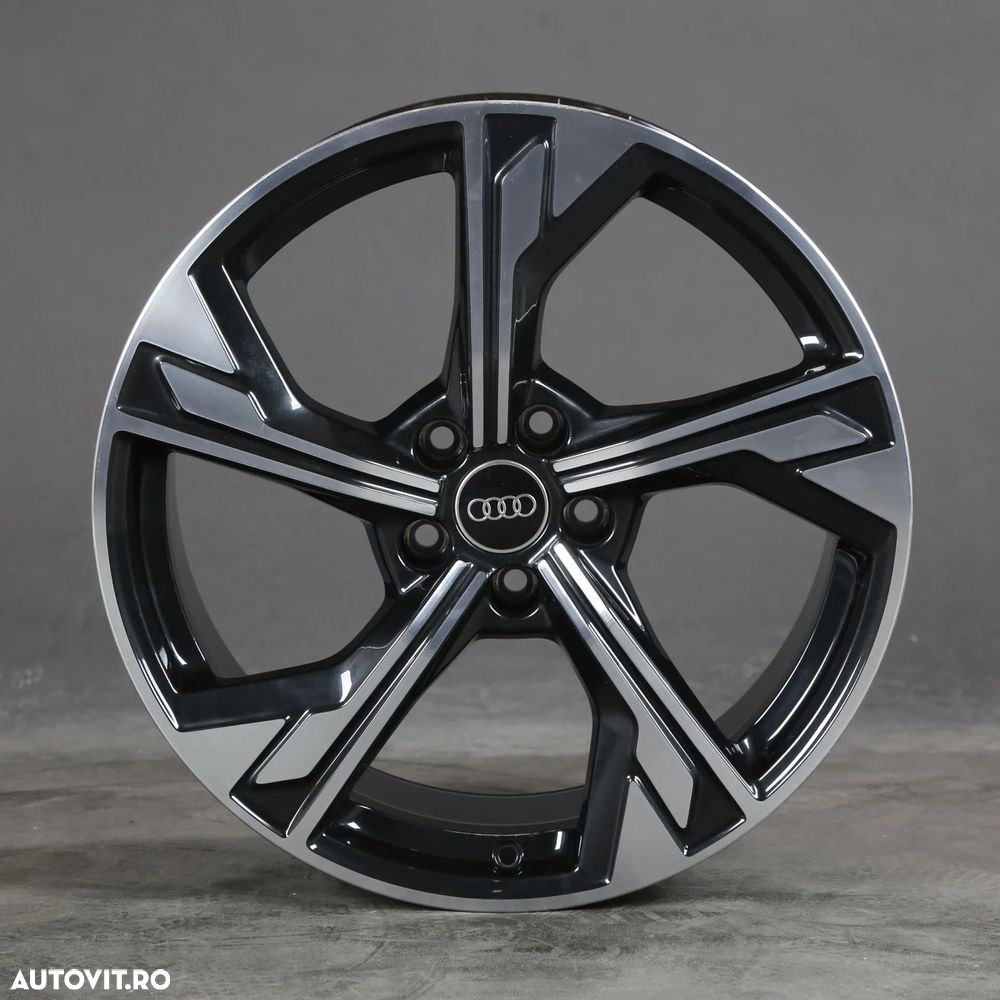 Jante AUDI R19 Negru lucios si polish A4 A5 A6 A7 A8 Q1 Q3 Q5 Q7 Q8 - 1