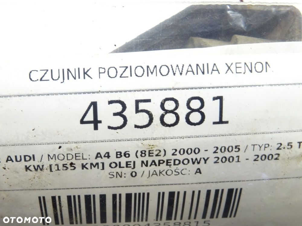 CZUJNIK POZIOMOWANIA XENON - 100.00 PLN - AUDI A4 B6 (8E2) 2000 - 2005 2.5 TDI 114 kW [155 KM] olej - 5