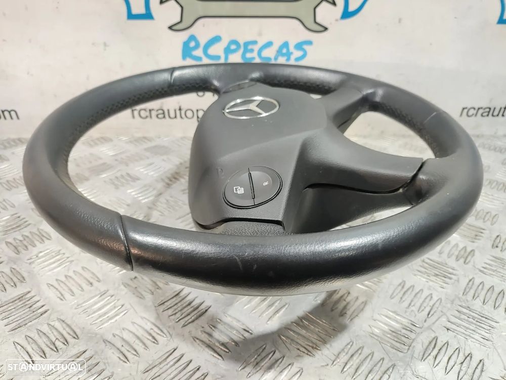Volante + Airbag Completo em pele Mercedes Benz Class C W204 - Com comandos multifunções - 9