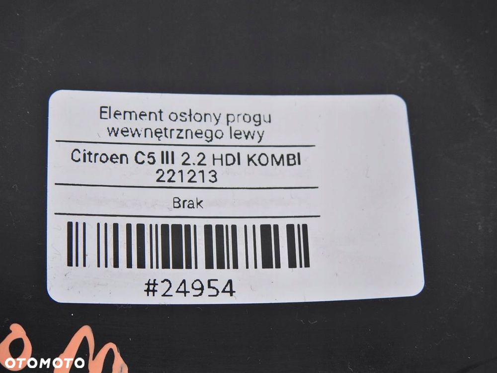 LISTWA OSŁONA PROGU LEWA CITROEN C5 III KOMBI - 7