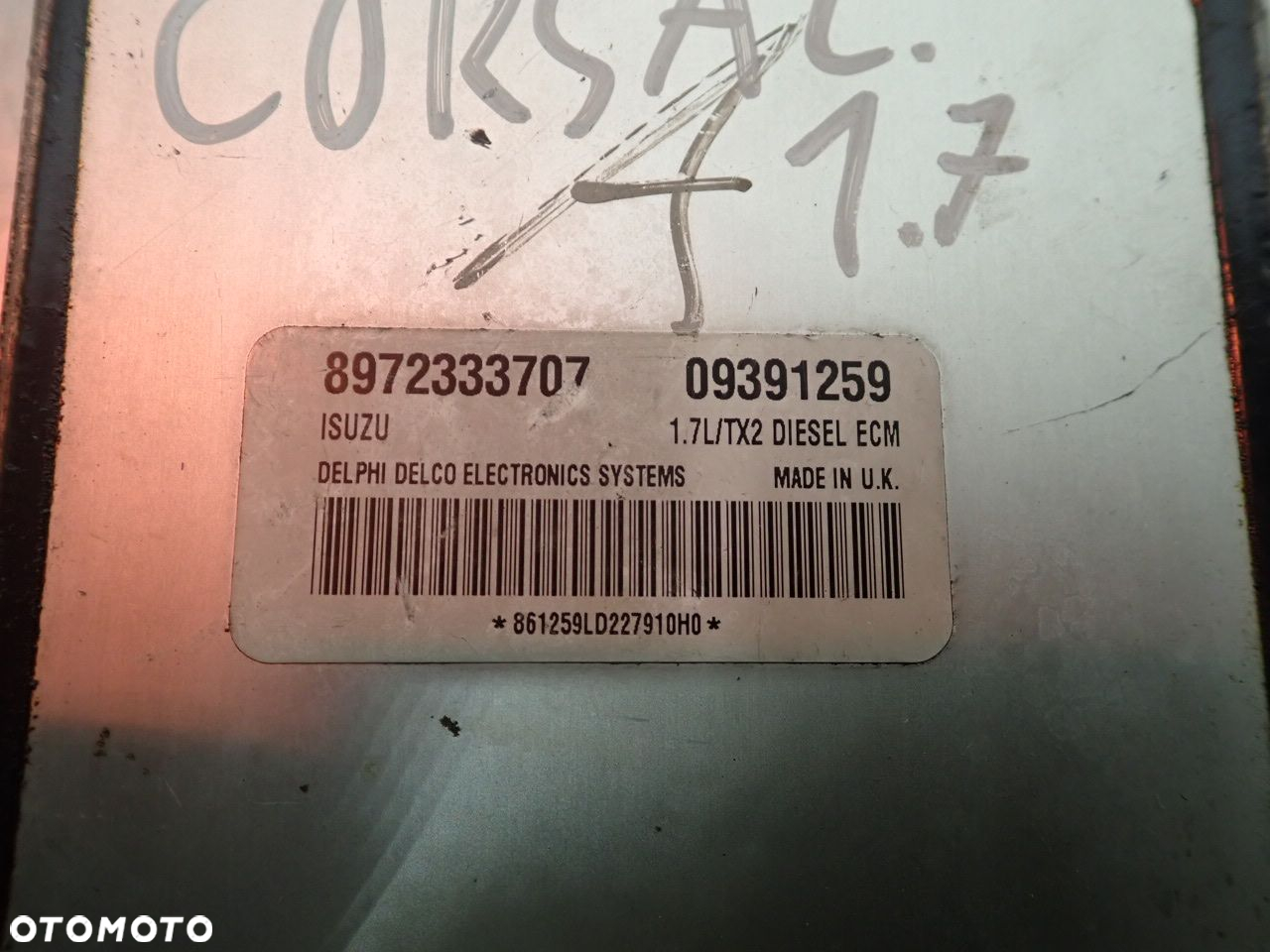 KOMPUTER SILNIKA OPEL CORSA C 8972333707   09391259 - 3