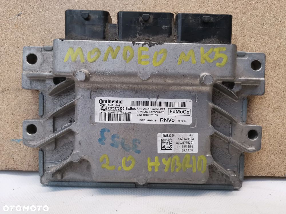 Sterownik Silnika Ford Mondeo MK5 2.0 Hybrid JS7A-12A650-BFA - 1